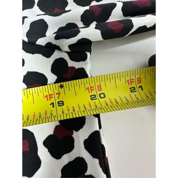 Michael Kors Leopard Burgundy Tie Sleeve Blouse Size M - Picture 10 of 12